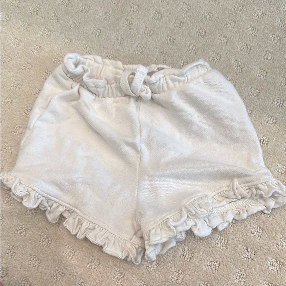 Zara Kids Ruffled Cream Shorts